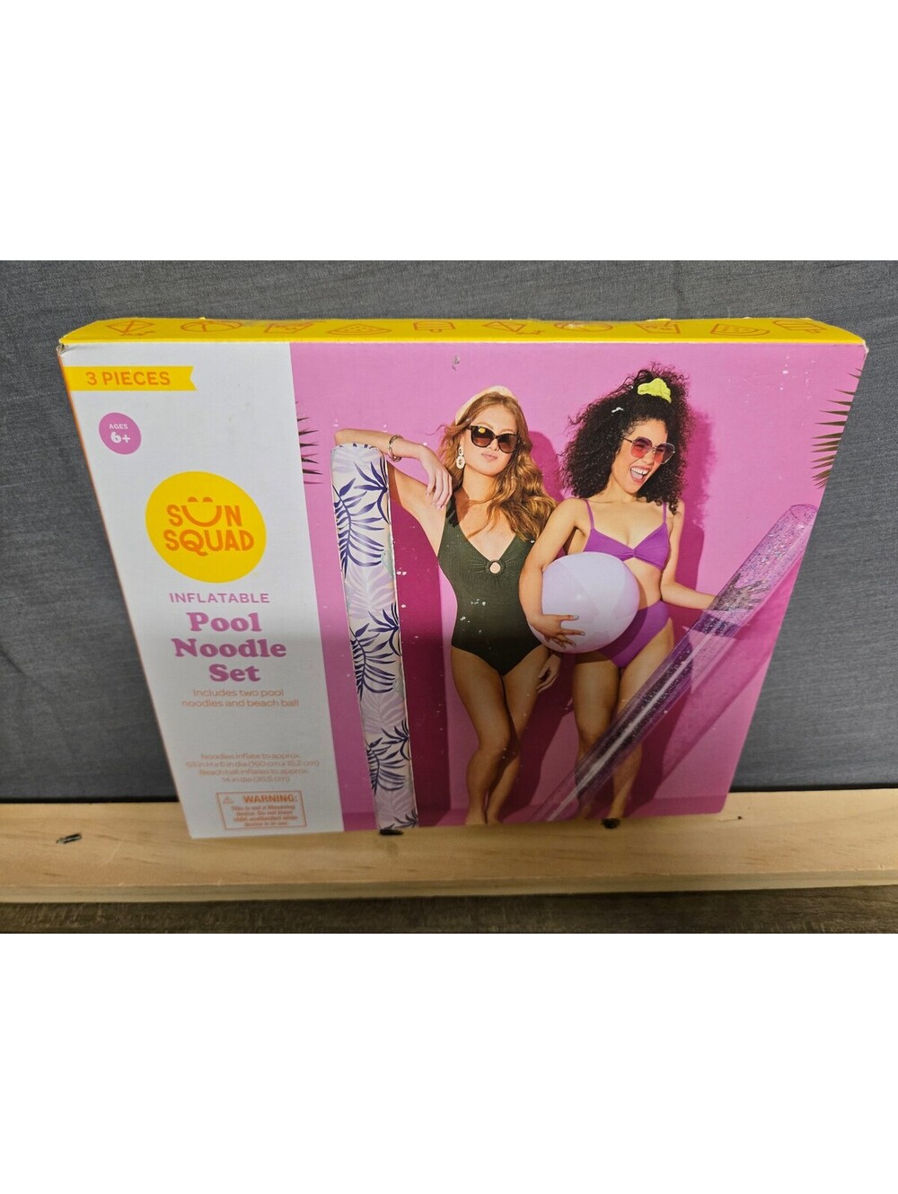 Sun Squad Inflatable Pool Noodle Set 3 Pieces